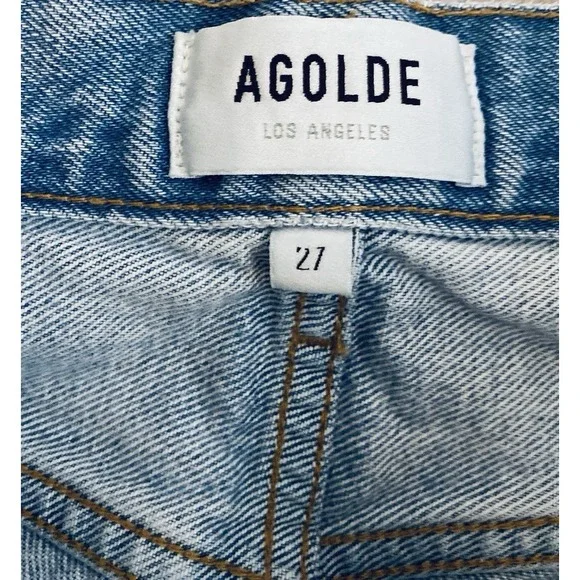 Agolde 90s Jeans Women's Sz 27 High Rise Straight Leg Denim Organic Cotton Pants - Picture 6 of 12